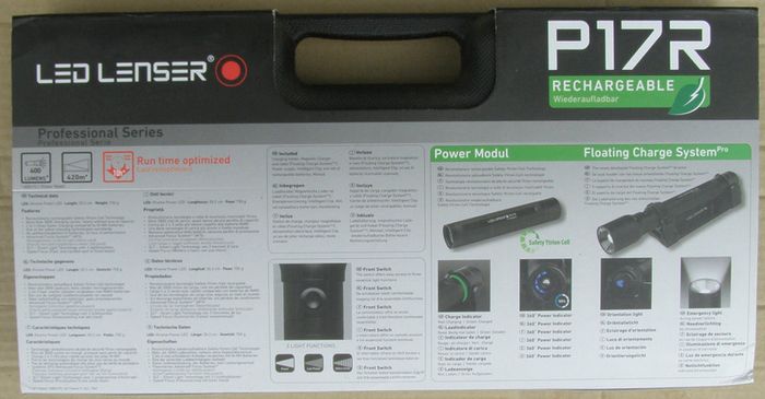 LED Lenser P17R Rechargeable Torch and Spare Battery