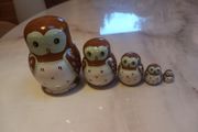 Bird, gnome, globe nesting dolls, D18 post 8e