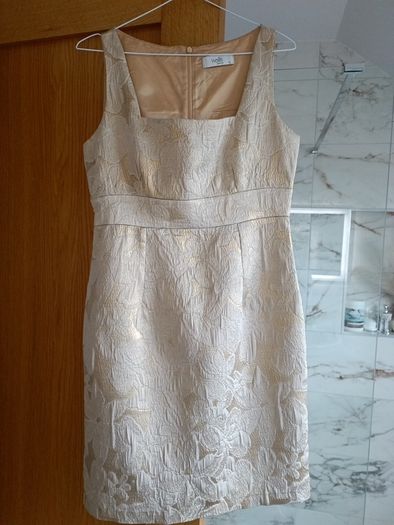designer Wallis gold flowers occasion dress 10 12 for wedding confirmation communion