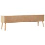 TV Cabinet with 6 Drawers 130x30x40 cm Solid Pinewood Image 4