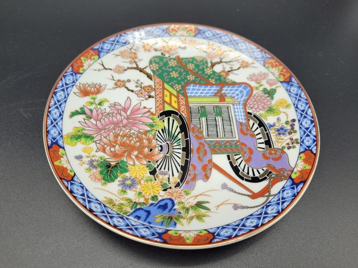 Vintage Chinese Mid 20th century hand painted plates