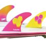 Futures Small AM3 Honeycomb Thruster Surfboard Fin - Yellow Pink Image 3