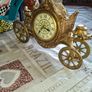 Edmar Creations 24k Gold Plated Electric Mantel Clock Converted to Battery Extremely Rare, Postage or Collection Image 2