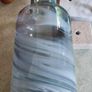 Ikea PS 2017 Glass Vase lina Vuorivirta Blue White Gray Swirl 10.5 INCHES  Sweden Image 5