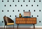 Raindrop Wall Stickers, Removable Wallpaper, Gold Pattern Decals, Wallpaper decal, Raindrop Decals, Nursery Decor, Nursery Decals