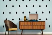 Raindrop Wall Stickers, Removable Wallpaper, Gold Pattern Decals, Wallpaper decal, Raindrop Decals, Nursery Decor, Nursery Decals