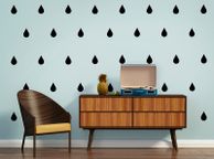 main image for ad Raindrop Wall Stickers, Removable Wallpaper, Gold Pattern Decals, Wallpaper decal, Raindrop Decals, Nursery Decor, Nursery Decals