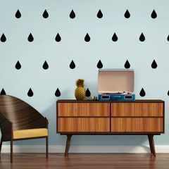 Raindrop Wall Stickers, Removable Wallpaper, Gold Pattern Decals, Wallpaper decal, Raindrop Decals, Nursery Decor, Nursery Decals