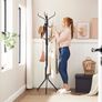 Metal Coat Rack, Clothes Stand, Hat Handbag Hanger, 182 cm Tall Hall Tree (MULTIPLE COLOURS) Image 6