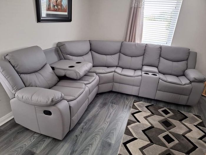 Valarie Corner Leather Recliner Sofa