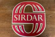 Vintage Shop Sign for Sirdar Wool - Red and White