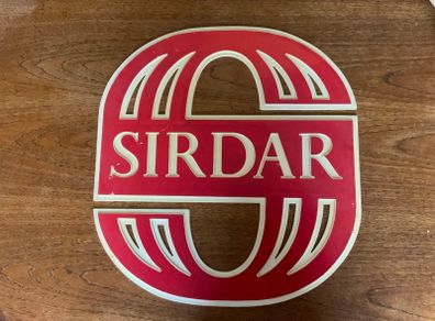 Vintage Shop Sign for Sirdar Wool - Red and White