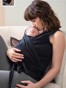 Maternity Seraphine Black Skin-to-Skin Jersey Sleeveless Top
