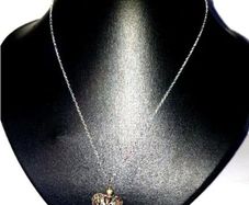 Vintage Hallmarked Silver Filigree Heart Necklace
