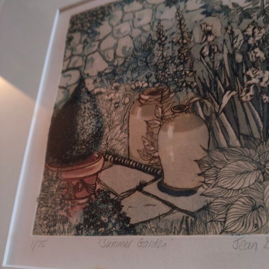 Jean Bardon limited edition etching- summer Garden