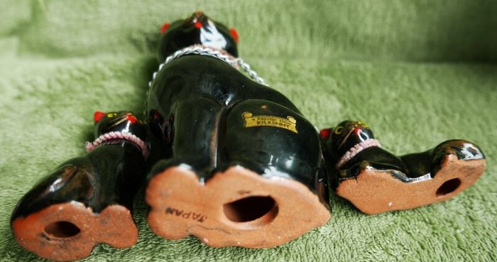 Vintage 1960s Irish Kilkenny Black Mother and Kittens made in Japan