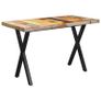 Dining Table X-shaped Legs 140x70x77cm Solid Reclaimed Wood Image 7