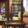 Antique Gothic Revival Oak Hall Console with Mirror Image 2