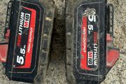 milwaukkee 2x5.5 amp batterys