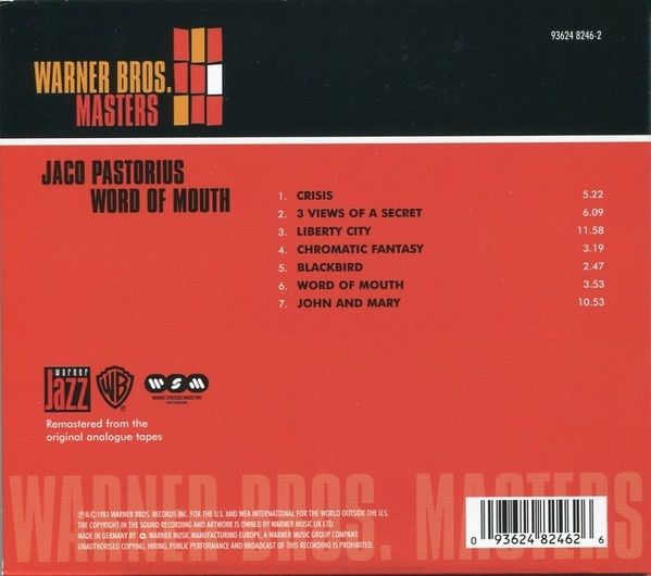 Jaco Pastorius - Word Of Mouth    CD