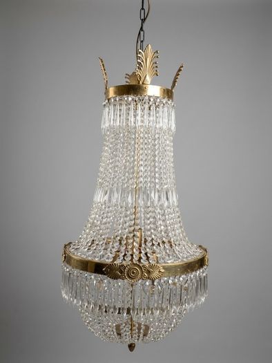 Exceptional Large Basket Shape Chandelier