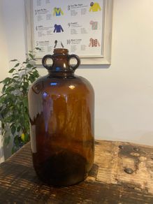 Amber Glass Demijohn twin Handle