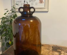 Amber Glass Demijohn twin Handle