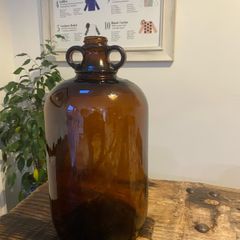 Amber Glass Demijohn twin Handle