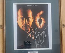 Framed 10x8 The Sixth Sense Poster Photo Autographed by Bruce Willis (With COA)