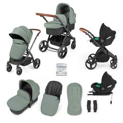 Ickle Bubba Stomp Urban 3 in 1 Travel System with ISOFIX Base Sage Green
