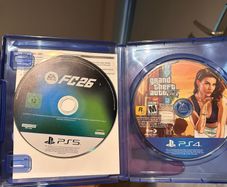 PS5 EA Sports FC 26 & PS4 GTA V Discs - Great Condition