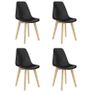 5 Piece Dining Set Black Image 6
