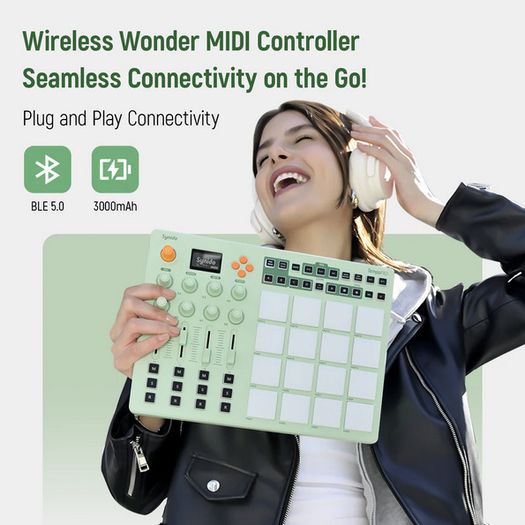 Synido TempoPAD C16 Wireless MIDI Controller Bluetooth Beat Maker MIDI 16-Pad