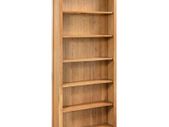 6-Tier Bookcase 80x22.5x170 cm Solid Oak Wood