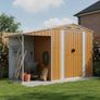 Wooden effect metal garden shed free delivery Image 5