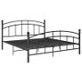 Bed Frame Black Metal 140x200 cm Image 2