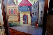 Signed painting in wooden frame