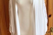Yours White Cardigan with Lace insert sleeves Uk30/32 postage included