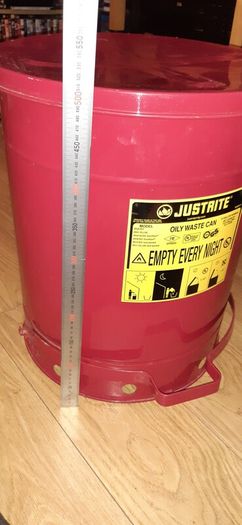 Justrite metal bin