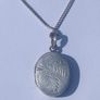 Early 20th century Sterling Silver locket pendant set Image 3