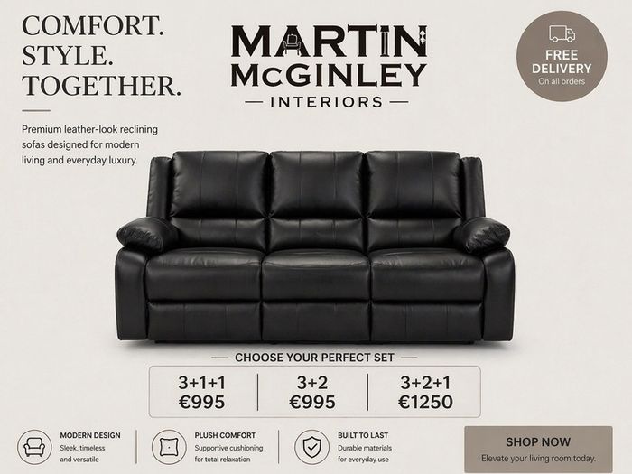 New Full Leather Recliner Larsons Sofa Sets