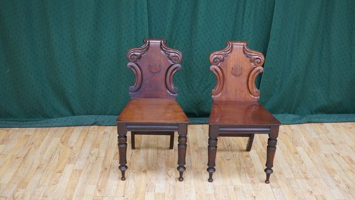 Victorian Mahogany Hall Chairs