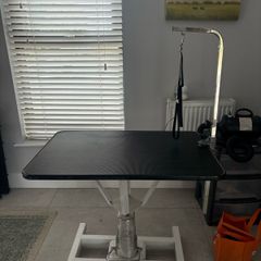 Dog grooming table