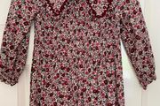 Zara Girls Cherry &amp; Wine Floral Dress - see 3 pics