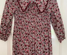 Zara Girls Cherry & Wine Floral Dress - see 3 pics