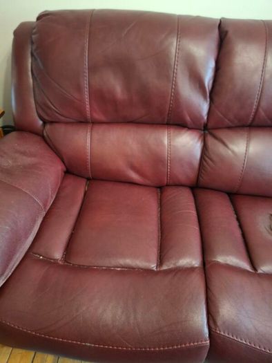 3 Seater recliner leather sofa