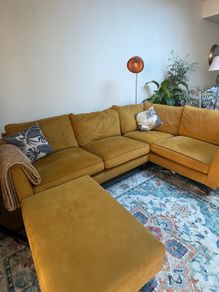 Harvey Norman 4 Seater Corner Sofa & Footstool, Fantastic Condition