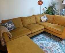 Harvey Norman 4 Seater Corner Sofa & Footstool, Fantastic Condition