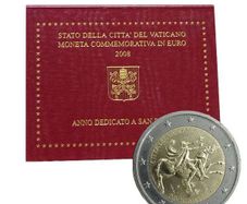 Vatican 2 Euro Commemorative Coin 2008 - Saint Paul's Year. In Blister/ Folder Card. BU