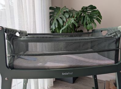 Beautiful, wheeled bedside cot